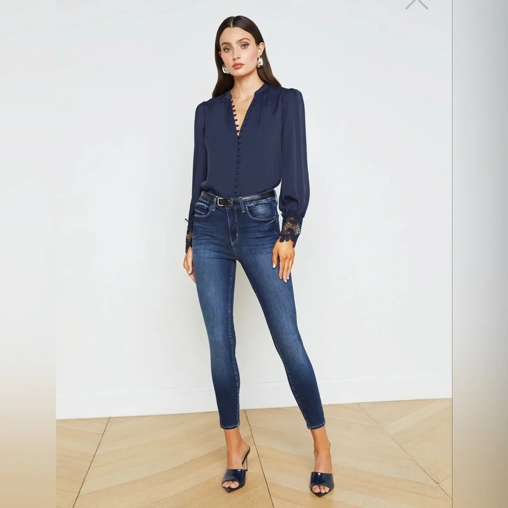 L’agence Margot High Rise Skinny Utica Wash Jean Size 28